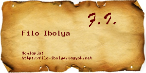 Filo Ibolya névjegykártya