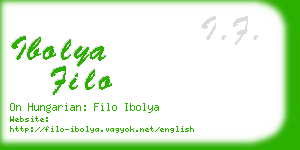 ibolya filo business card